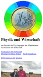 Mobile Screenshot of physik-und-wirtschaft.de
